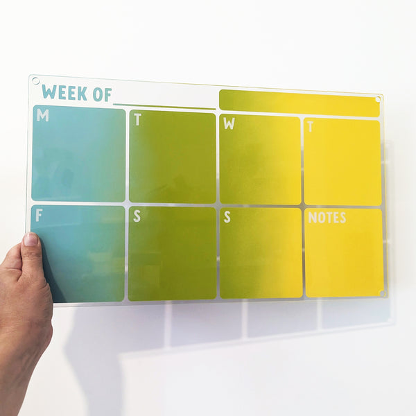 Colorful Weekly Dry Erase Memo Board