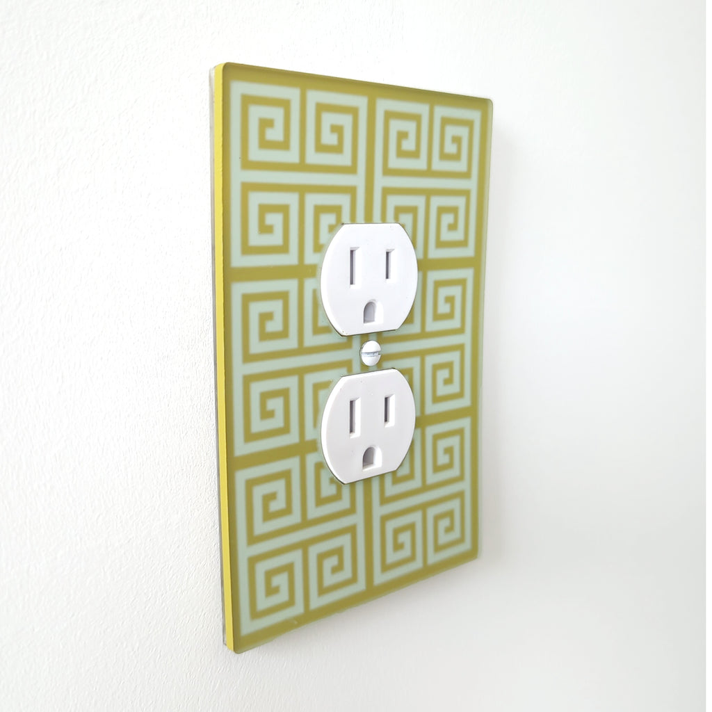 Greek Outlets Greek Key Switch Plate and Outlet Covers – Poppy and Honey Bee