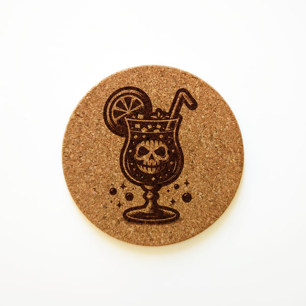 Halloween Cocktails Cork Coasters Set of 4