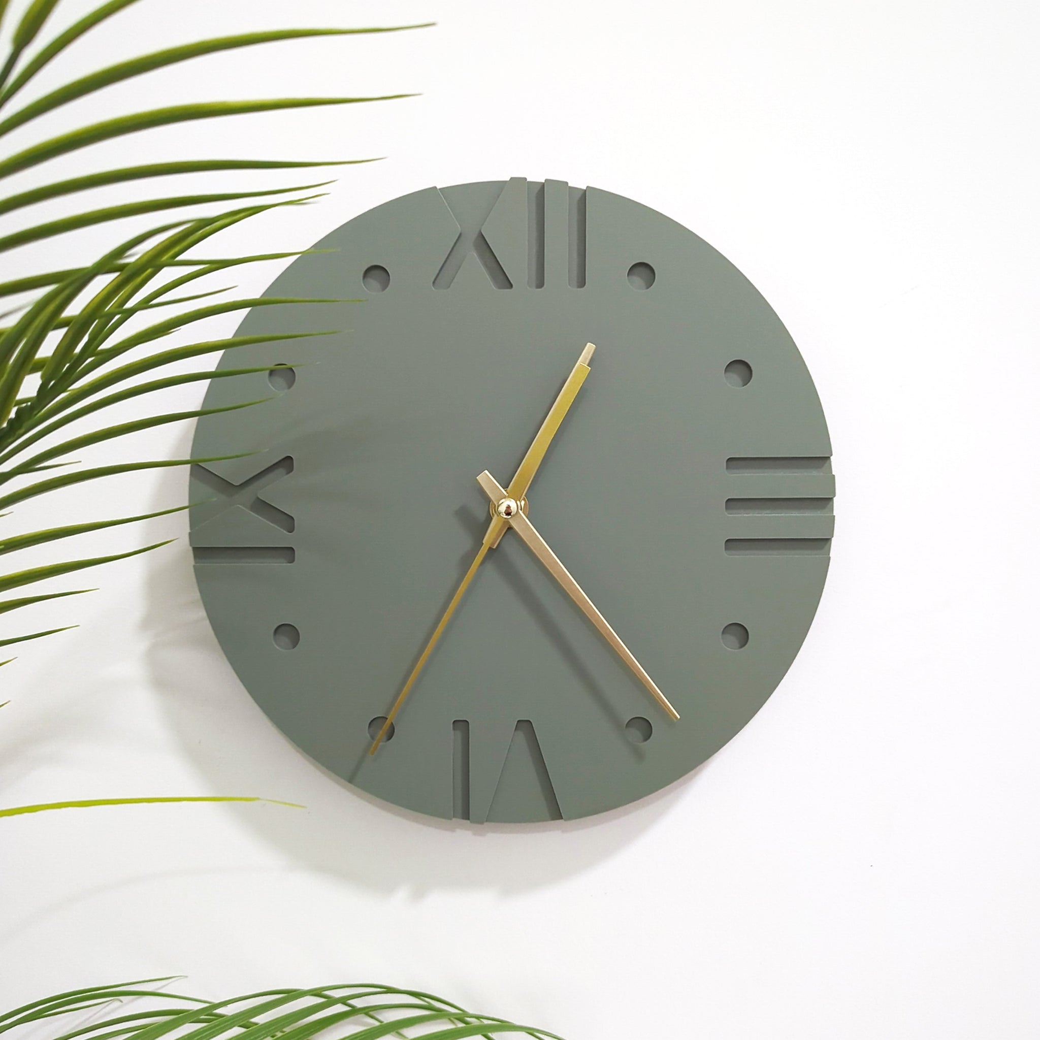 Modern Roman Numerals Wall Clock