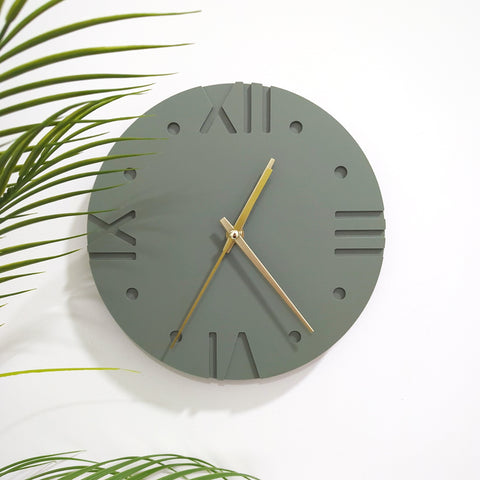 Modern Roman Numerals Wall Clock