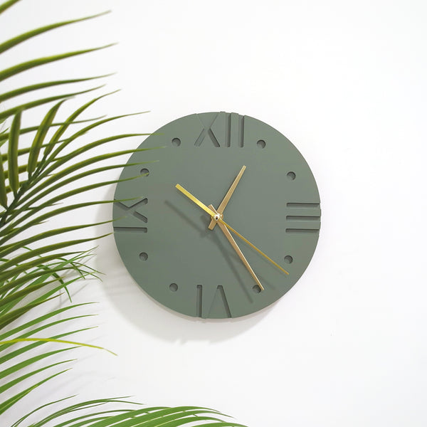 Modern Roman Numerals Wall Clock