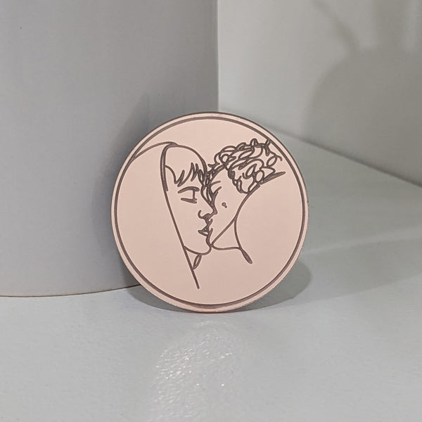 Stairwell Kiss Mirrored Acrylic Night Light