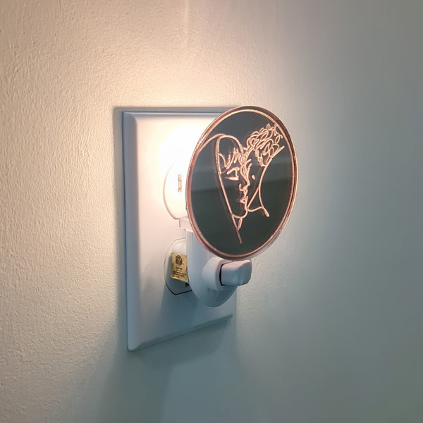 Stairwell Kiss Mirrored Acrylic Night Light