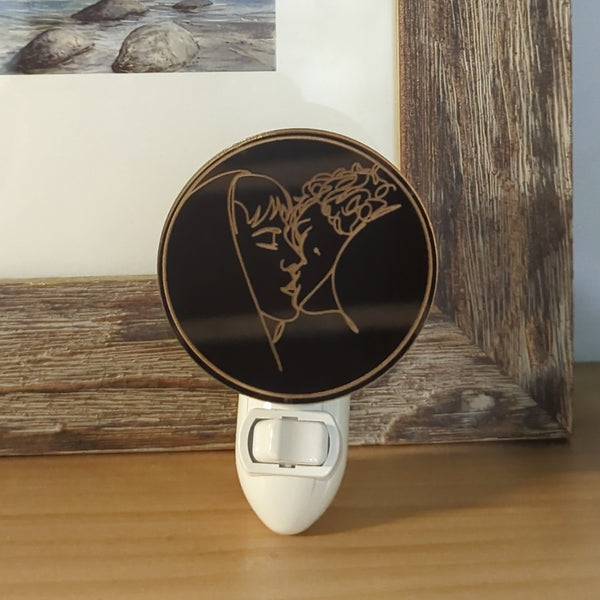 Stairwell Kiss Mirrored Acrylic Night Light