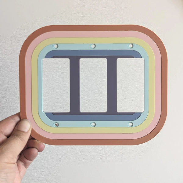 Oval Rainbow Triple Switch Plate Cover