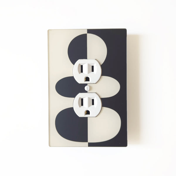 Retro Sculptural Form Switch Plate and Outlet Covers - Multiple Colors