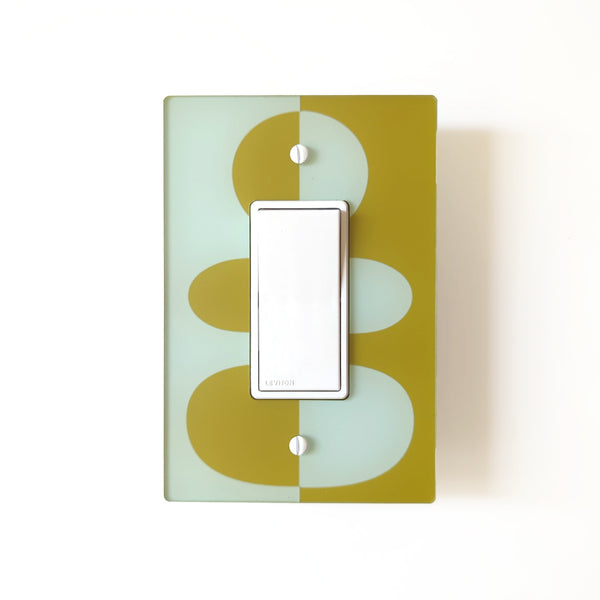 Retro Sculptural Form Switch Plate and Outlet Covers - Multiple Colors