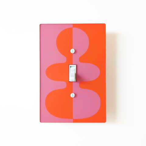 Retro Sculptural Form Switch Plate and Outlet Covers - Multiple Colors
