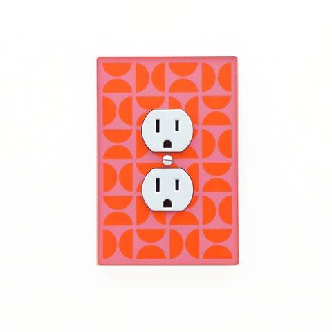 Bauhaus Semicircles Switch Plate and Outlet Covers - Multiple Colors