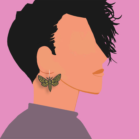 Hawk Moth Earrings