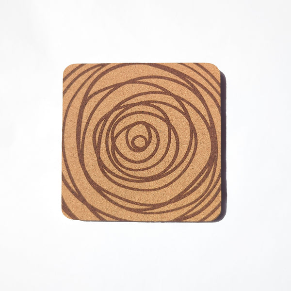 Doodles and Squiggles Square Cork Coasters - Set of 4