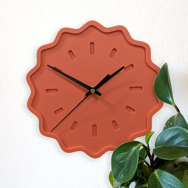 Monochrome Fluted Geometric Acrylic Wall Clock