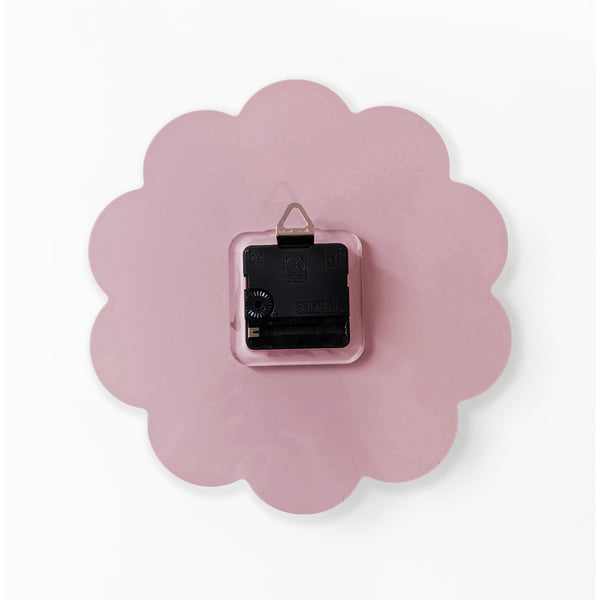 Framed Flower Layered Acrylic Wall Clock - Mauve and Papaya