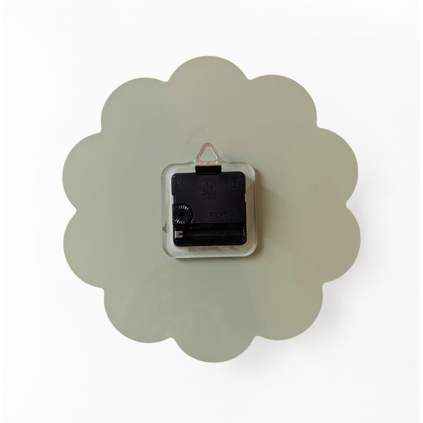 Framed Flower Layered Acrylic Wall Clock - Fern and Olive
