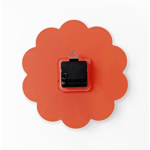 Framed Flower Layered Acrylic Wall Clock - Papaya and Olive