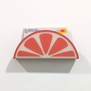 Grapefruit Slice Acrylic Wall Mail Holder