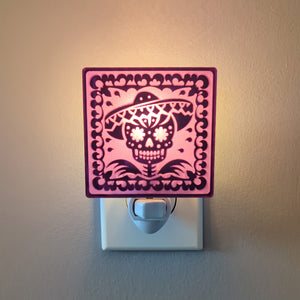 Papel Picado Halloween Mirrored Acrylic Night Light