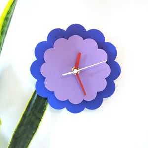 Layered Flower Acrylic Wall Clock - Small