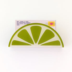 Lime Slice Acrylic Wall Mail Holder