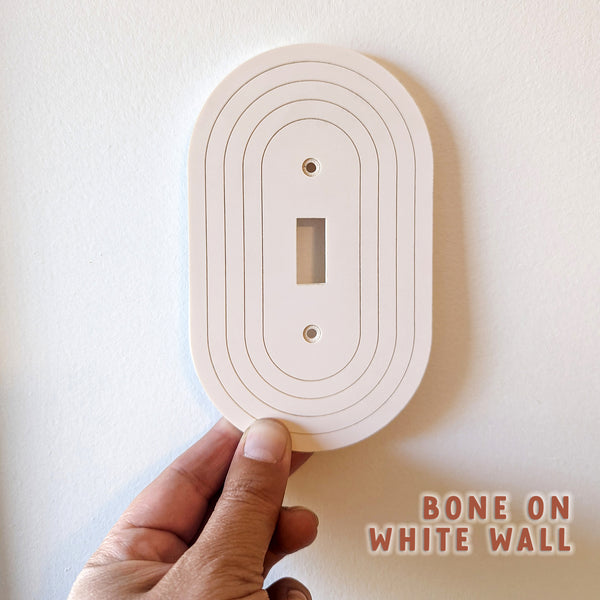 Minimalist Oval Light Switch Plate Cover - Multiple Options