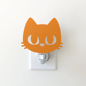 Orange Cat Acrylic Night Light