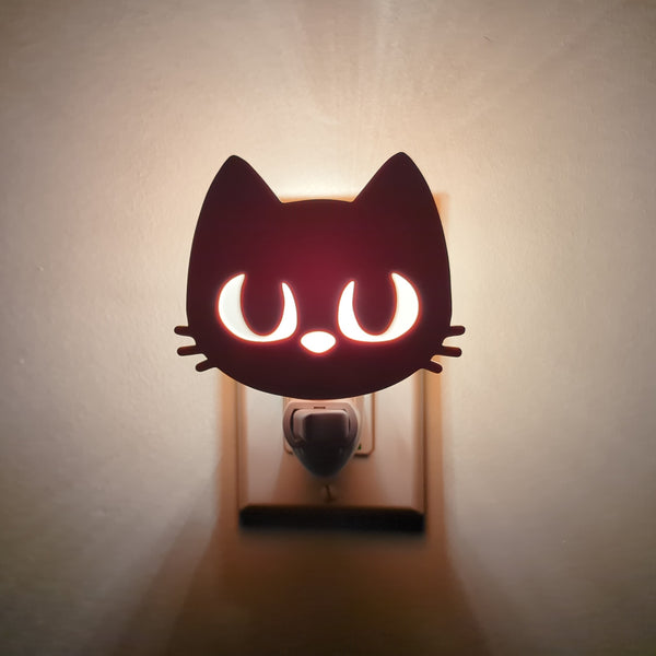 Orange Cat Acrylic Night Light