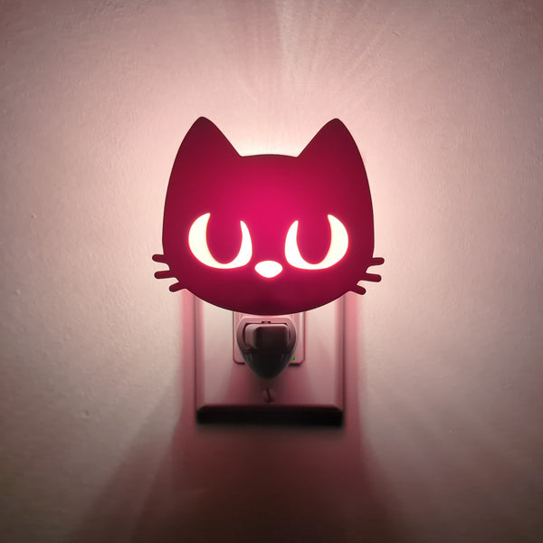 Pink Cat Acrylic Night Light