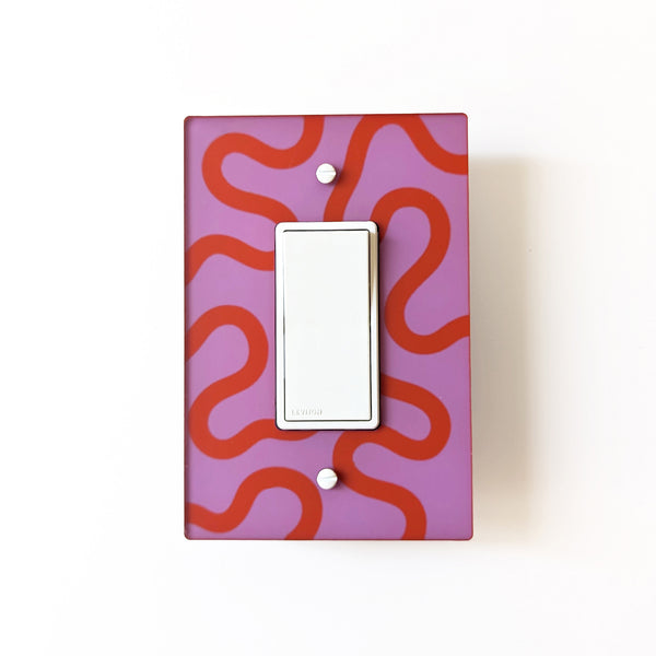 Playful Squiggles Switch Plate and Outlet Covers - Multiple Colors