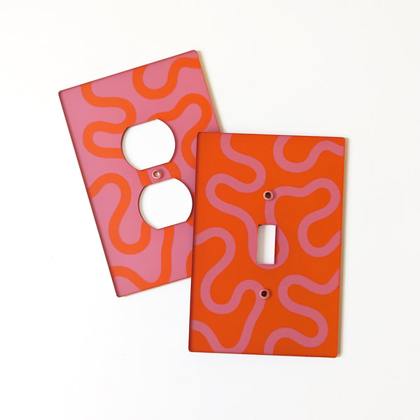 Playful Squiggles Switch Plate and Outlet Covers - Multiple Colors