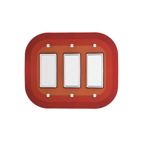 Retro Oval Triple Switch Plate Cover