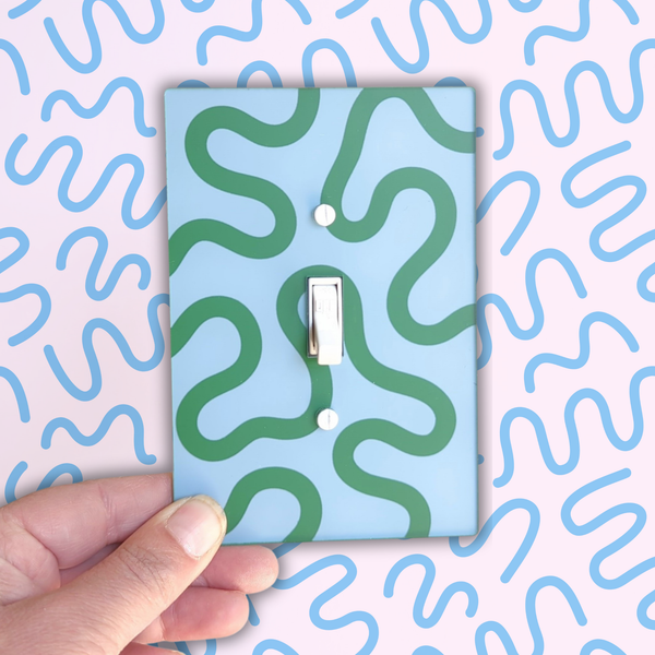 Playful Squiggles Switch Plate and Outlet Covers - Multiple Colors