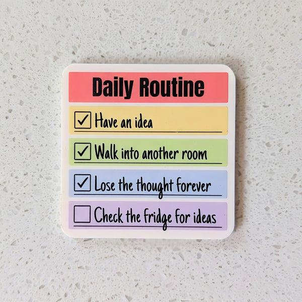 ADHD Daily Routine Funny Magnet