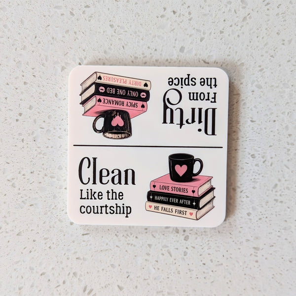 Romance Readers Clean or Dirty Dishwasher Magnet