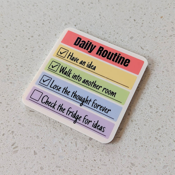 ADHD Daily Routine Funny Magnet
