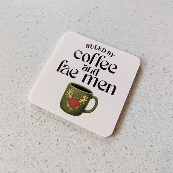 Ruled by Coffee and Fae Men Magnet