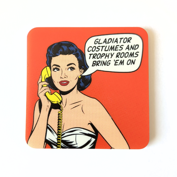 Gladiator Costumes and Trophy Rooms Pop Art Acrylic Magnet
