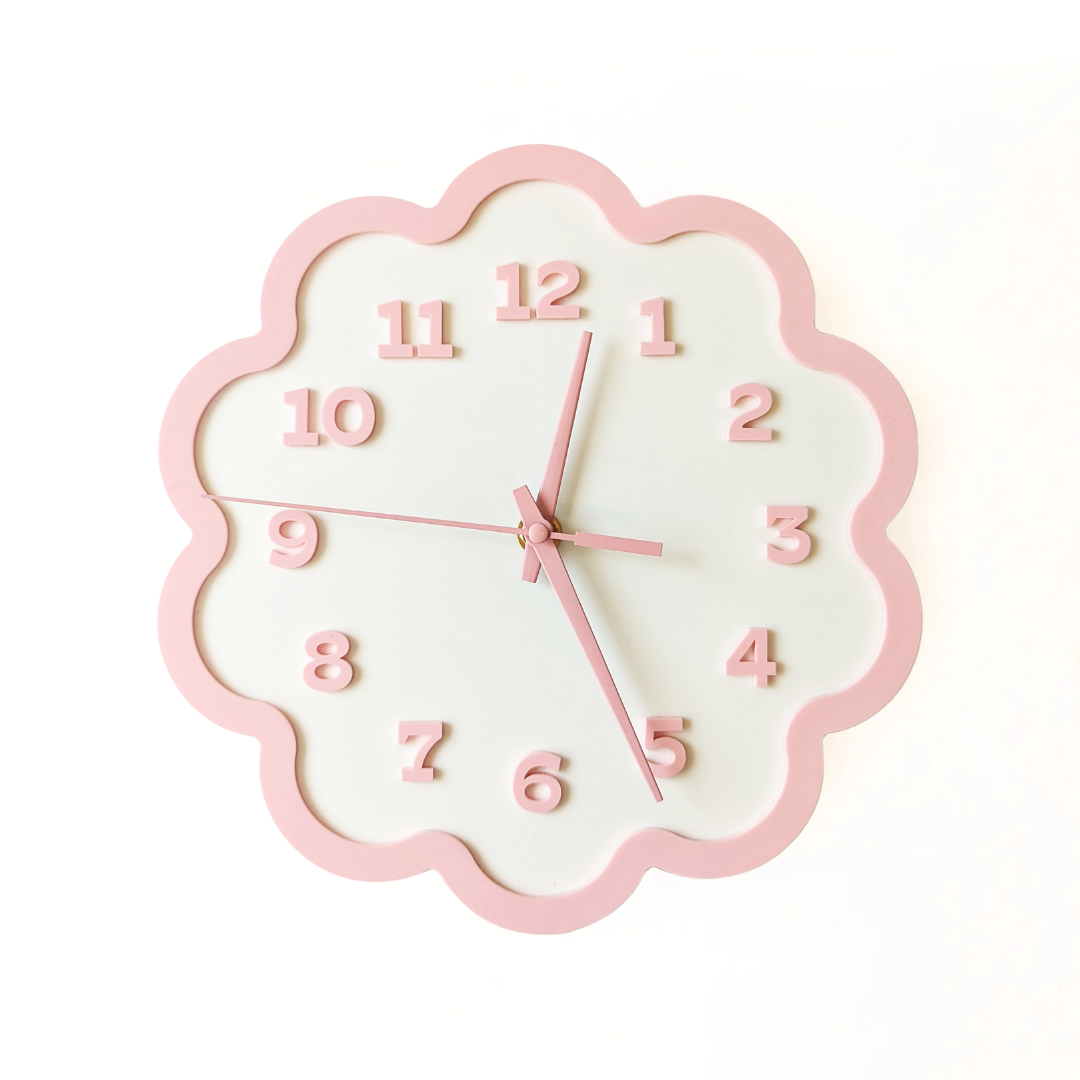 Framed Flower Layered Acrylic Wall Clock