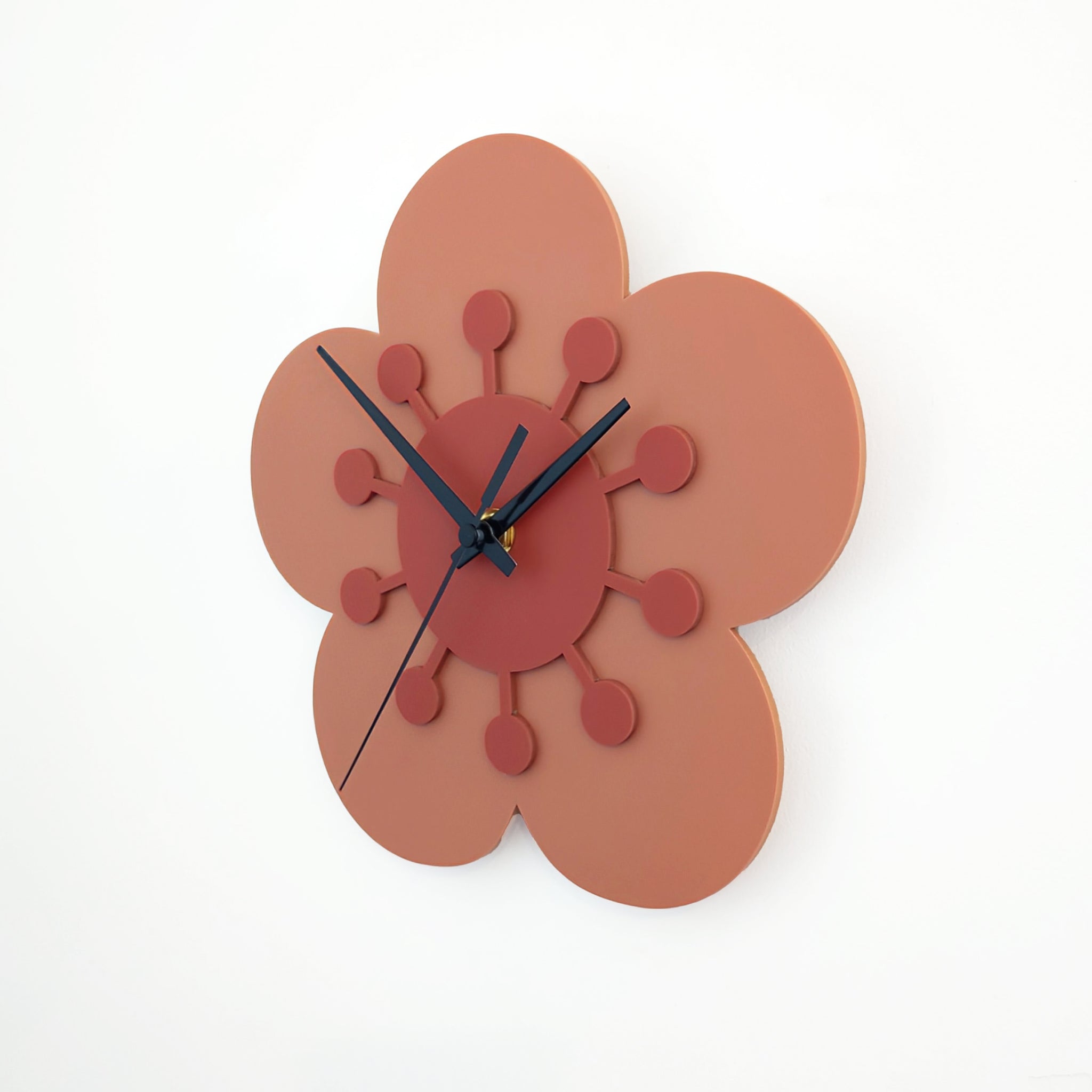 新品時計　SYNC WALL CLOCK FLOWER BOMBER Flower Wall Clock – Poppy and Honey Bee