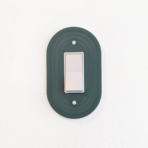 Minimalist Oval Triple Light Switch Plate Cover  - Multiple Options