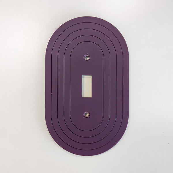 Minimalist Oval Triple Light Switch Plate Cover  - Multiple Options