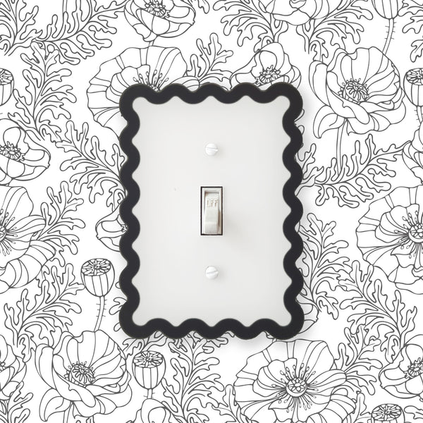 Squiggly Wiggly Switch Plate and Outlet Covers - Multiple Colors