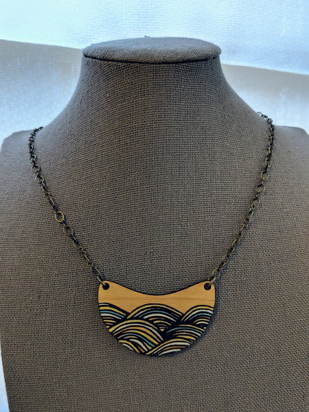 Golden Hills and Cool Waves Necklaces