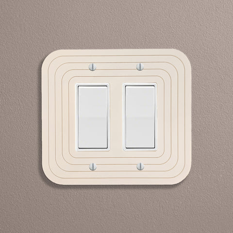 Minimalist Double Light Switch Plate Cover - Multiple Options