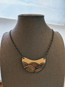 Golden Hills and Cool Waves Necklaces