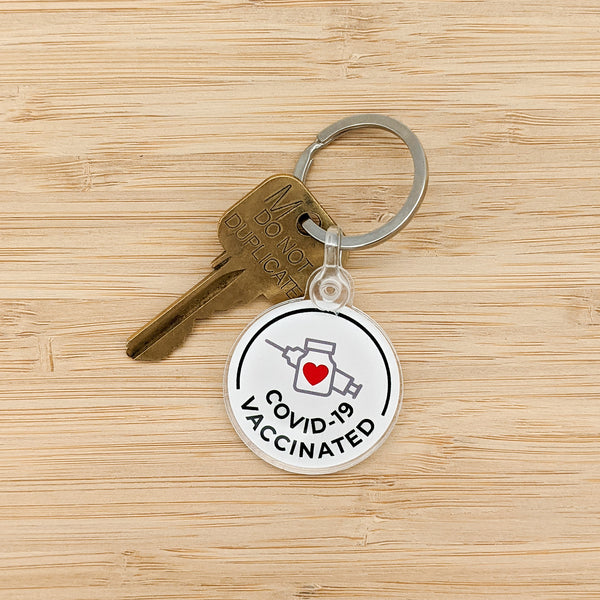 Covid-19 Vaccinated Keychain