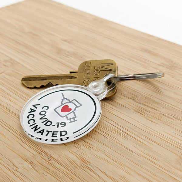 Covid-19 Vaccinated Keychain