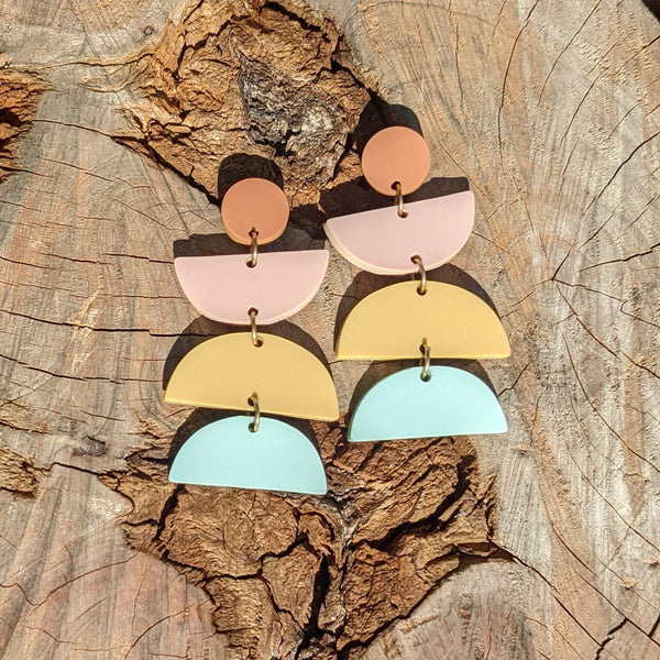 Stacked Semicircles Earrings