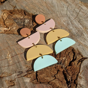 Stacked Semicircles Earrings