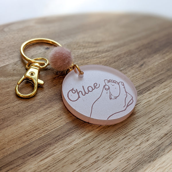Personalized Baby Foot in Hand Acrylic Keychain